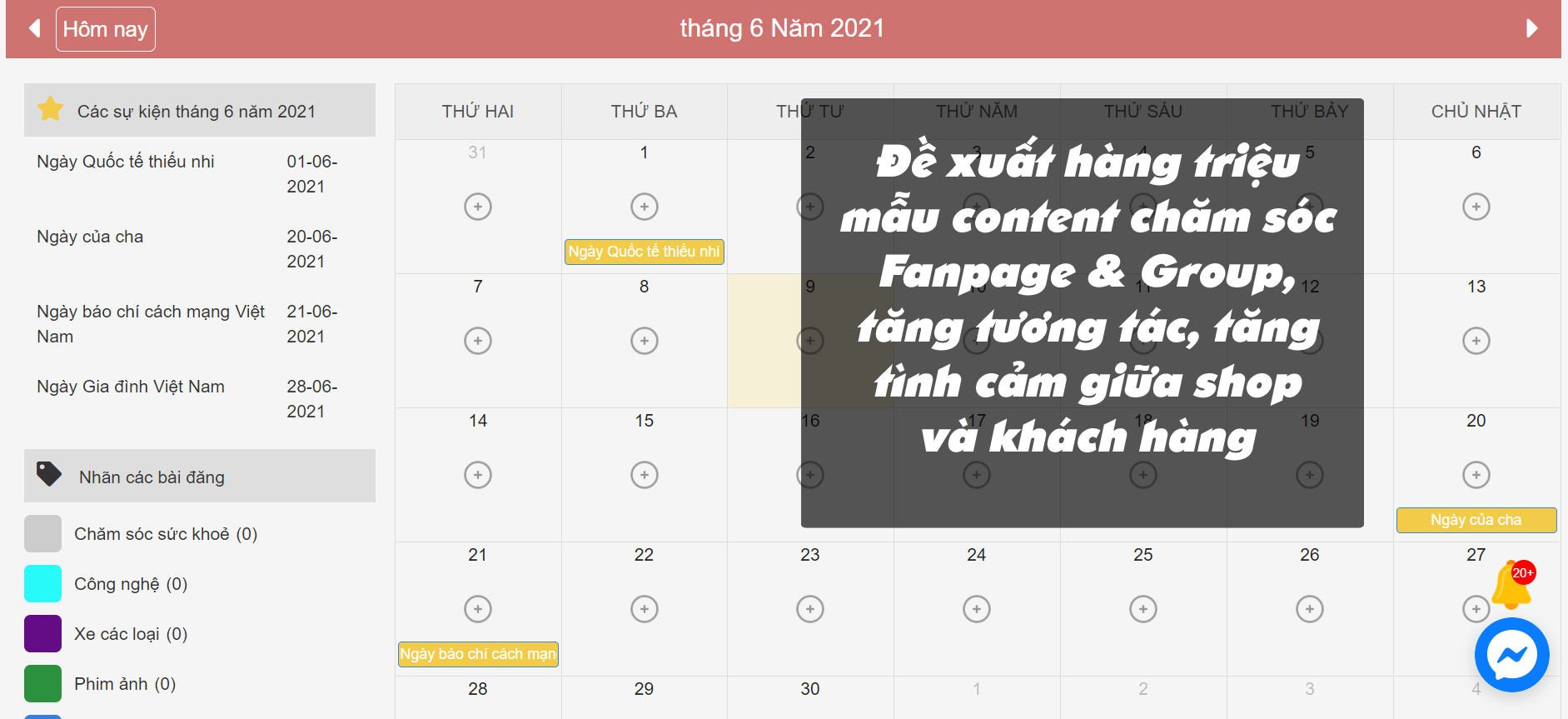 lên lịch đăng bài facebook