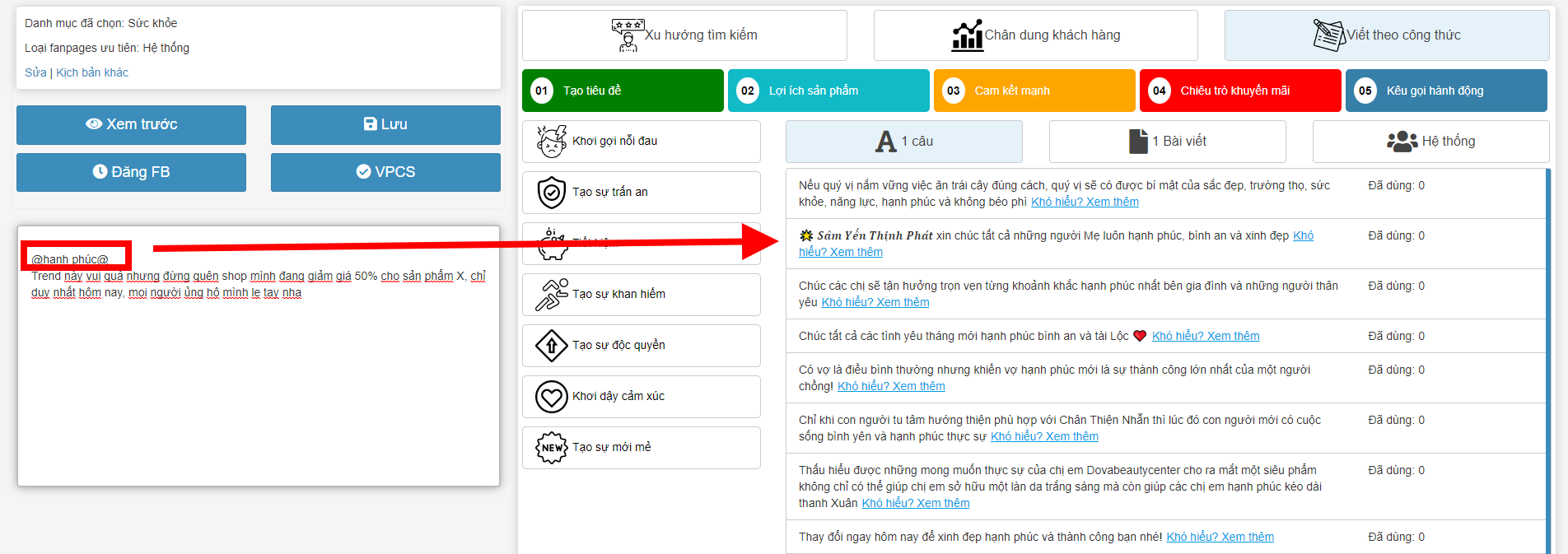 tool viết content
