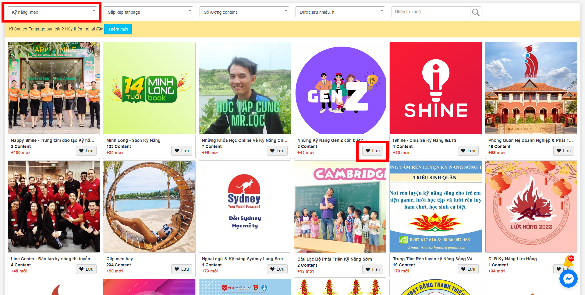 menu nhiều tương tác kingcontent