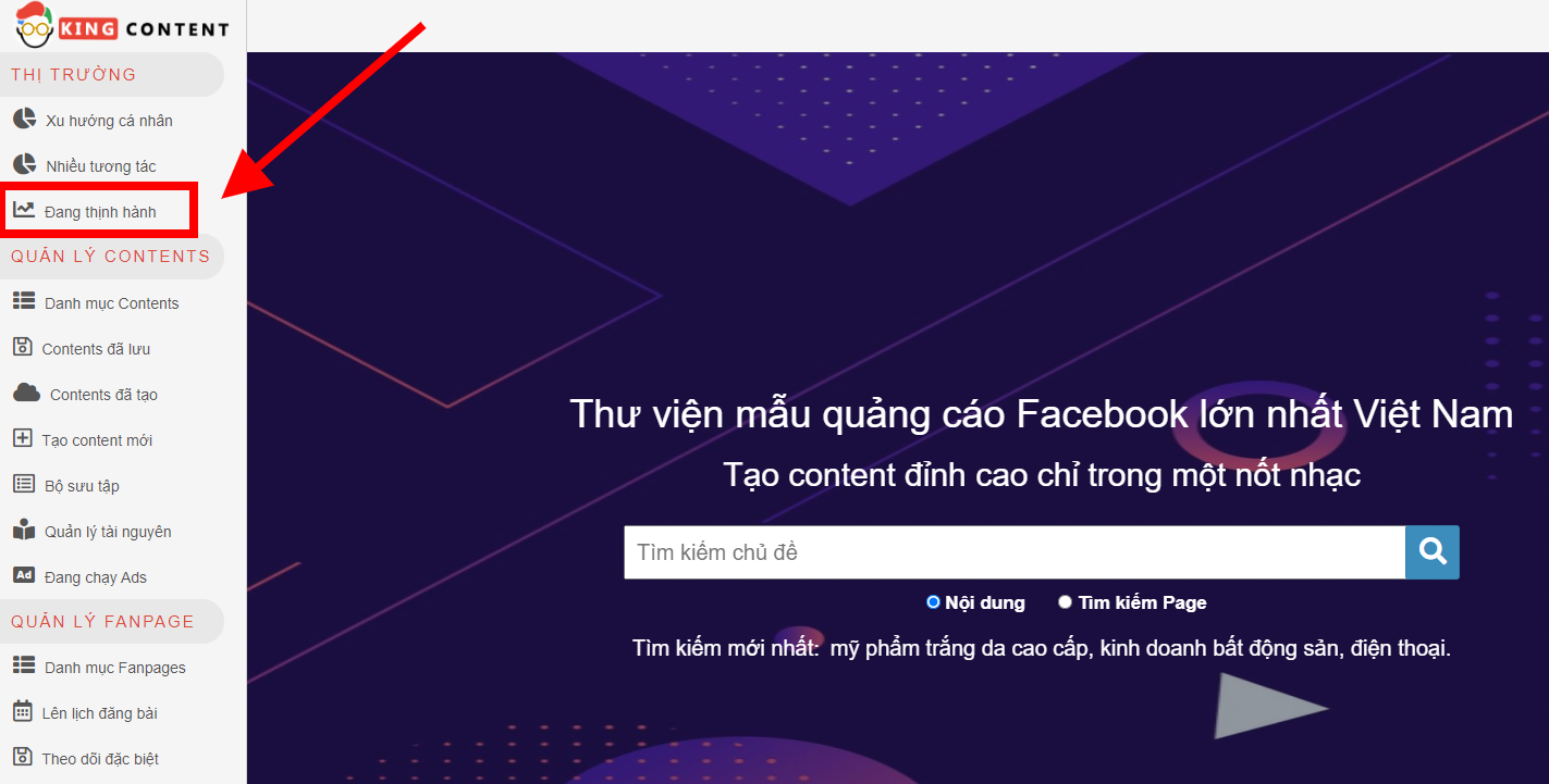 xây dựng fanpage cộng đồng với kingcontent.pro