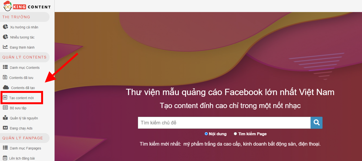 xây dựng fanpage cộng đồng với kingcontent.pro