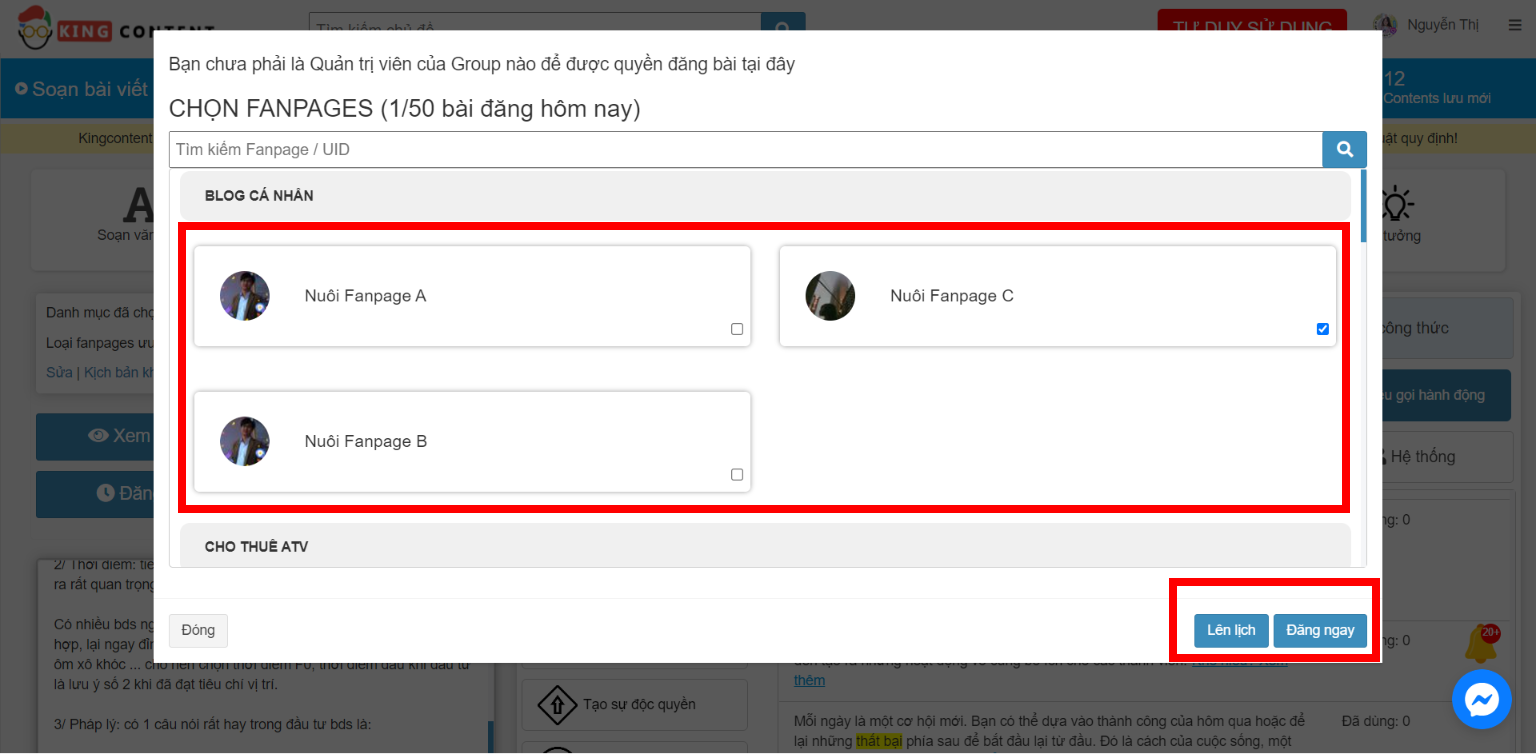 tool lên lịch đăng bài facebook