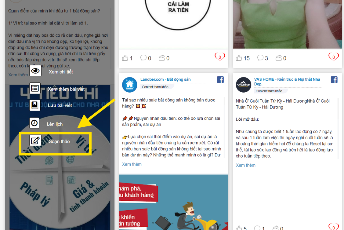 content bất động sản